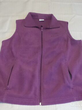 COLUMBIA Women's Pink Fleece Vest Size Large Excellent Condition